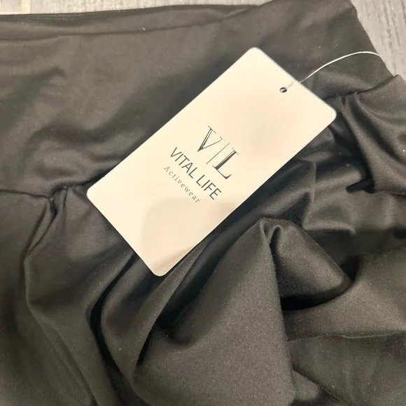 VITAL LIFE Black Bubble Mini Skirt with Ruched Details - Picture 7 of 8